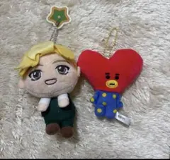 BT21 TATA BTS テテぬいぐるみ マスコット キーホルダー 2点セット