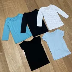 ユニクロ　ヒートテック　長袖、半袖シャツ5枚セット80 まとめ買い