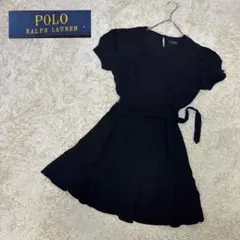 ✨美品✨ポロラルフローレン　半袖　ベルト付きワンピース　フレア　Aライン　M