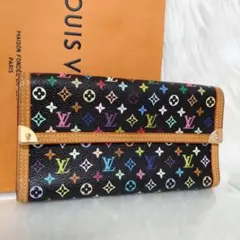ルイヴィトン 村上隆 マルチカラー 長財布 M92658 ノワール - メルカリ