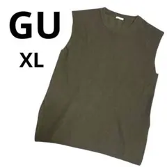 美品✨ GU フレンチスリーブセーター カーキ　レイヤード　MLサイズ向け　秋