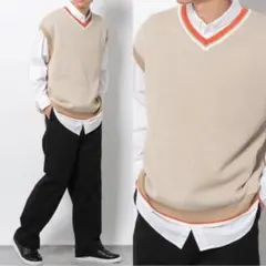 LAKOLE Vネックニットベスト L