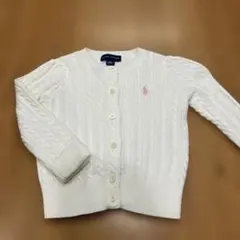 【未使用】Ralph Lauren ホワイトカーディガン 18M