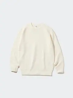 UNIQLO 3Dニット クルーネックセーター Lサイズ オフホワイト