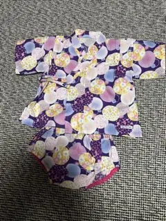 ベビー甚平 紫　80cm