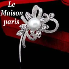 残りわずか ブローチ レディース パール ダイヤ cz フォーマル 結婚式