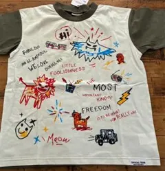 SALE。新作✴︎ ラクガキ 5分袖リンガーTシャツ