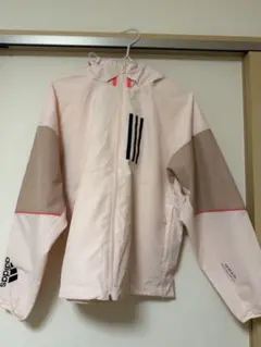 adidas ピンク ナイロンジャケット（ウィンドブレーカー）