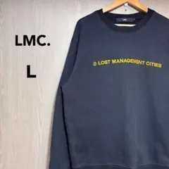 LMC スウェット トレーナー ブラック イエロー 刺繍ロゴ 韓国ストリートＬのサムネイル
