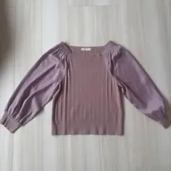 anySiS 薄紫 ボリュームスリーブ ニットサイズ4