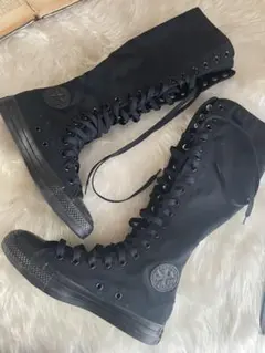 値下げ。新品コンバース黒ロングスニーカーブーツ チャックテイラーXX-HI 4