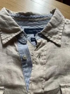 トミーヒルフィガー　リネン100 長袖シャツ