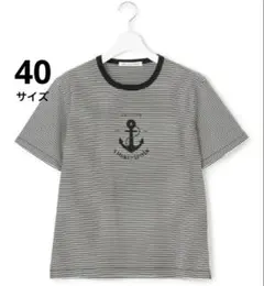 【新品】23区 アンカーロゴプリント tシャツ 40のサムネイル