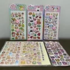 肉球シール3種類とぷっくりシール