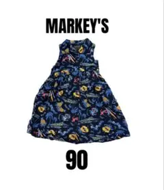 【マーキーズビッグフィールド】美品　ノースリーブワンピース　ハワイアン　90のサムネイル