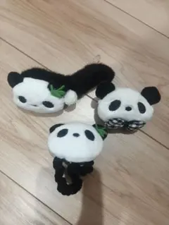 【新品】パンダ ヘアアクセサリー 3点セットのサムネイル