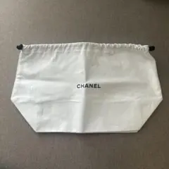 CHANEL ホワイト 巾着ポーチ