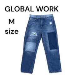 グローバルワーク　CONEデニム　パッチワーク加工　メンズ　M 2303