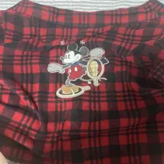 ミッキーマウス 赤黒チェックジャケット XL