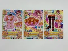 アイカツ カード　一ノ瀬かえで　オレンジステージ　３点セット