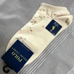 新品未使用タグ付　日本製ポロラルフローレンスニーカーソックスさくらプリントピンク