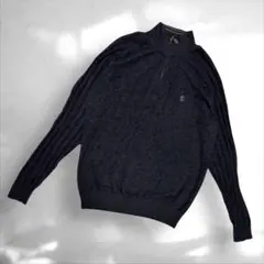 ザスコッチハウス　カシミヤ100% ハーフジップセーター　グレーM（a2