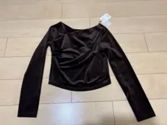 GRL グレイル ベロアドレープトップス dk1551 ブラウン