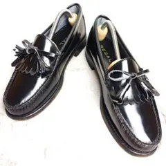 美品✨ Regal 25.5 W55B 流蘇樂福鞋 拼布 光面皮革