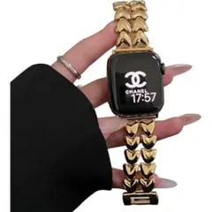 Apple Watchバンドコンパチブル 38/40/41mm ゴールド ハート