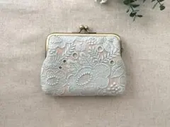 ミナペルホネン スマイルフラワー　ハンドメイド　がま口　コインケース　ポーチ