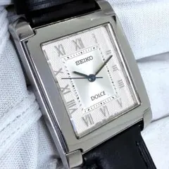 SEIKO DOLCE クォーツ レクタンギュラー ローマン ブルースティールのサムネイル