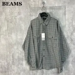 新品 BEAMS 24AW ヘリンボーンチェック ワークシャツ L
