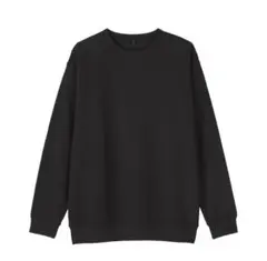 新品⭐︎無印良品 紳士 UVカット乾きやすいワッフルクルーネック長袖Tシャツ 黒L