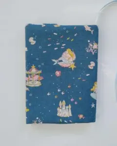 文庫本布のブックカバー　マーメイド