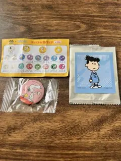 くら寿司 スヌーピー 缶バッジ ステッカー セットのサムネイル