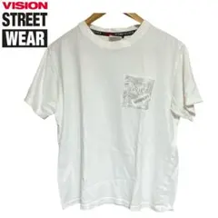 VISION STREET WEAR ポケット付きTシャツ M ホワイト