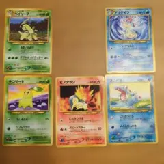チコリータ　ヒノアラシ　ワニノコ　ポケモンカード　旧裏 5枚セット