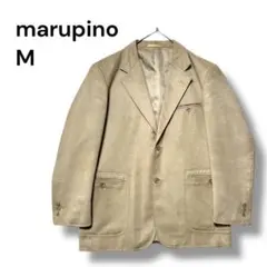 マルピノ　テーラードジャケット　長袖　ベロア調　Ｍ　ベージュ
