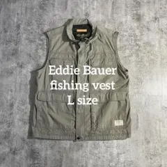 Eddie BauerフィッシングベストカーキメンズLサイズ エディーバウアーのサムネイル