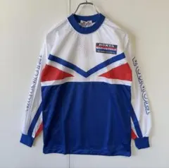 希少】70s ヴィンテージ Kawasaki モトクロス メッシュジャージ M 