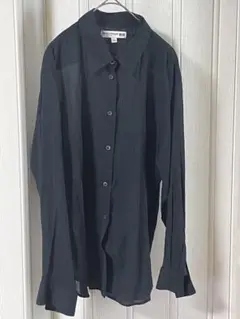 UNIQLO イネス　黒いシアー素材の長袖シャツ
