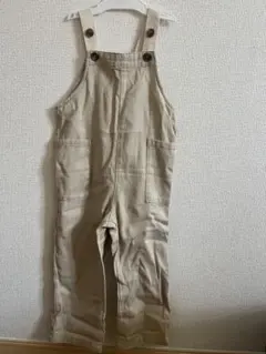ベージュ コットンオーバーオール サイズs