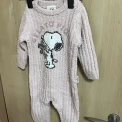 スヌーピー刺繍ロンパース 80cm ピンク