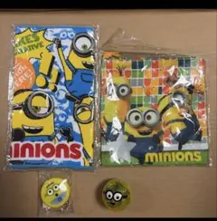 ミニオンズ　ミニタオル　巾着袋　ミニライト　消しゴム入りカプセル