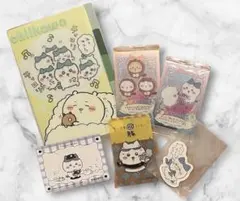 ちいかわハチワレ　クリアファイルミニ☆マグネット☆カ－ド2種☆ちいぽけカ－ド1種