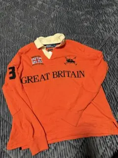 オレンジ ポロシャツ GREAT BRITAIN 3