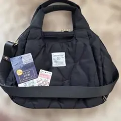 【passe-dix】キルティング2wayトートバッグ ミニ　黒