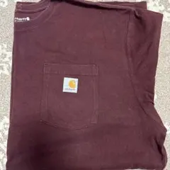 Carhartt バーガンディ Tシャツ ポケット付き
