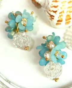 9936 手染めアクリルビーズ 鈴丸 天然石 ハンドメイド パーツ ❤sale❤9896 手染めアクリルビーズ 天然石 鈴丸 ドロップ パーツ