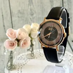 【電池交換済.】vivienne ヴィヴィアン 腕時計 オーブハンド ブラウン